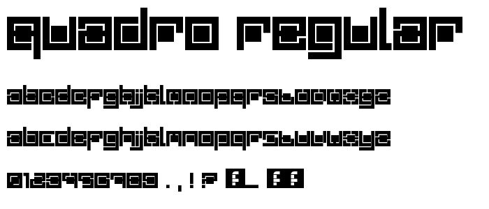 Quadro Regular font